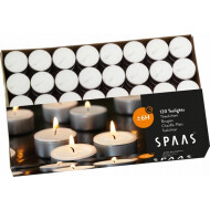 Spaas Boîte de Bougies Chauffe-Plat - 6h de Combustion - Ø3,9cm - Blanc - 120 Pièces - Marque Spaas - Nombre d'heures de combustion 6h - Couleur Blanc