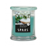 Spaas Minty Hammam Bougie Parfumée - 60h de Combustion - Ø9x11cm - Verre - Vert - Marque Spaas - Odeur Menthe - Nombre d'heures de combustion 60h - Couleur Vert