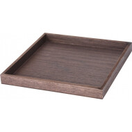 Plateau Carré - 30x30cm - Bois - Marron - Matériel Bois - Couleur Brun