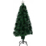 Kerstboom Fiber Optic met LED Lampjes - 60cm - Plastiek - Groen - Hoogte 60 cm