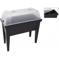 Garden Plus Table de Culture - 80x40x65cm - Polyéthylène - Noir - Matériel Polyéthylène - Type de graine Universel
