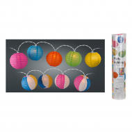 Slinger met 10 Lampionnetjes - Ø10x150cm - Papier - Multicolor