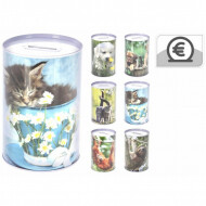 Tirelire Animaux - Ø10cm - 6ass - Couleur Multicolore