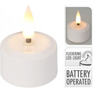 Ambiancelight Bougies Chauffe-Plat LED Rechargeables - Ø4cm - Blanc - 4 Pièces - Marque Ambiance - Nombre d'heures de combustion NA