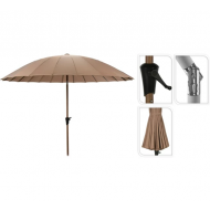 Relaxwonen Parasol Shanghai - 280cm - Taupe - Matériel Polyester - Couleur Taupe