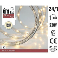 Rope Light Led verlichting - 6m - Warm Wit - Kleur Wit - Voeding Netstroom