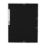 Exacompta Elastische Map  A4 - Karton - Zwart - Kleur Zwart - Formaat A4 - Soort map Elastomap