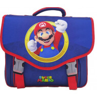 Mario Bros Schooltas - 38cm - Blauw/Rood - Kleur Blauw,Rood