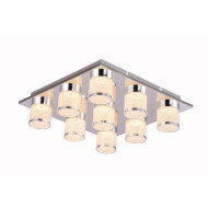 Euro Light Munchkin Plafondlamp LED - 9x5W - Vierkant - Grijs - Nieuw sinds 29/11/2018 - Merk Euro Light - Fitting Nvt - Type lamp LED - Vermogen 5 W - Dimbaar Nee - Aantal lichtpunten meer dan 3 - Sensor Nee - Kleur Chroom - Materiaal PVC