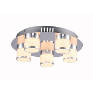 Euro Light Munchkin Plafondlamp LED - 5x5W - Rond - Grijs - Nieuw sinds 29/11/2018 - Merk Euro Light - Type lamp LED - Fitting Nvt - Aantal lichtpunten meer dan 3 - Dimbaar Nee - Kleur Chroom - Vermogen 5 W - Materiaal Chroom - Sensor Nee
