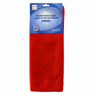 Microvezeldoeken - 40x40cm - Rood - 2 stuks - Merk DDD - Kleur Rood - Materiaal Microvezel