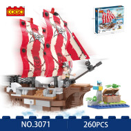 Cogo Bouwset - Piratenschip - 260 delig - Merk DDD Toys - Leeftijd vanaf 6 jaar
