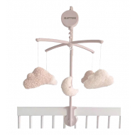 Nattou Teddy Mobile Musical Lune et Nuage - 65cm - Beige Écru - Marque Nattou