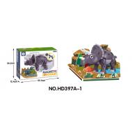 Magneet Puzzel Dino - Paars - Merk DDD Toys - Leeftijd vanaf 3 jaar