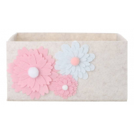 Décoration panier de rangement fleur 26,5x19x13,5cm - Marque DDD