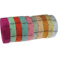 Ticketrollen - Papier - Multicolor - 10x1000 Stuks - Formaat Nvt