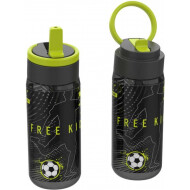 Lunch Buddies Football Free Kick Drinkfles - 600ml - Plastiek - Zwart - Kleur Zwart - Inhoud 600 ml