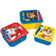 Paw Patrol Snackbox - 12x12x6cm - Plastiek - Blauw/Geel/Rood - 3 Delig - Merk Paw Patrol - Kleur Blauw,Geel,Rood