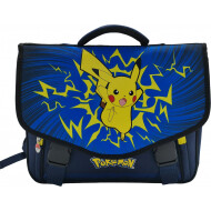 Pokémon Cartable avec Poche Frontale - 38x34x16cm - Bleu/Jaune - Couleur Jaune,Bleu