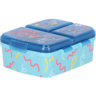 Lilo en Stitch Multi XL Brooddoos met 3 Compartimenten - 18,5x15cm - Plastiek - Blauw - Merk Disney - Kleur Blauw