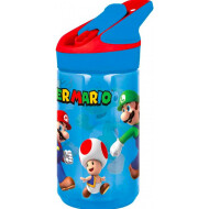 Super Mario Tritan Drinkfles - 480ml - Plastiek - Blauw - Kleur Blauw - Inhoud 480 ml