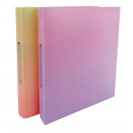 Rainbow Pastel Ringmap A4 - 30mm - Oranje/Roze - 2 Stuks - Soort map Ringmap - Formaat A4 - Kleur Roze,Oranje