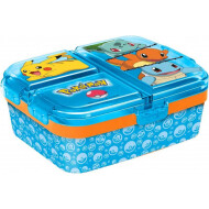 Star Boîte à Lunch Pokémon avec Plusieurs Compartiments - 18x13x6cm - Plastique - Bleu - Couleur Bleu