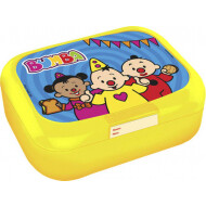 Bumba Boîte à Lunch avec étiquette Nom - 16,5x13,5x6,1cm - Plastique - Jaune - Marque Studio 100 - Couleur Jaune