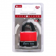 Cadenas 40 mm rouge + 2 clés - Nouveau depuis 16/02/2022 - Marque Euro Tools