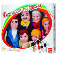 Poppenkast Handpoppen Familie - 6 stuks - Merk DDD Toys - Leeftijd vanaf 3 jaar