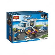 Cogo City Set de Construction - Poursuite de Police avec Quad et Moto - Marque DDD Toys - Age à partir de 6 ans