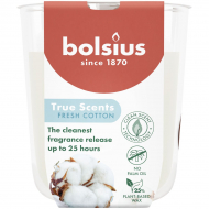 Bolsius True Scents Geurglas - 80/73 - Fresh Cotton - Merk Bolsius - Geur Vers Katoen - Kleur Wit