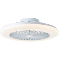 Brilliant Plafondventilator Salerno met Lamp - LED 40W - 5000Lm - Dimbaar - Stil - Ø48,5 - Wit - Merk Brilliant