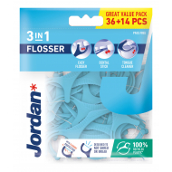 Jordan Flosser 3 in 1 - 36 Stuks - Merk Jordan - Spoel- of flosproduct Flosdraad