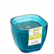 Spaas Fresh Green Lagoon Parfumée en Verre - 30h de Combustion - Turquoise - Nombre d'heures de combustion 30h