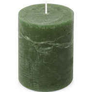 Spaas Rustique Bougie - Ø8x11cm - Vert Foncé - Nombre d'heures de combustion 65h