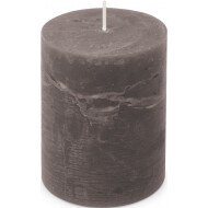 Spaas Rustique Bougie - Ø8x11cm - Gris Foncé - Nombre d'heures de combustion 65h