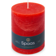 Spaas Rustique Bougie - 95h de Combustion - Ø10x13cm - Rouge - Nombre d'heures de combustion 95h