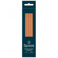 Spaas Bougies d’Anniversaire - Rosé Gold - 10 Pièces - Nombre d'heures de combustion NA