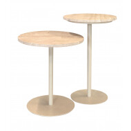 Bijzettafel Ilana - 35x35x56cm - Merk DDD - Kleur Hout - Vorm Rond