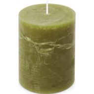Spaas Rustique Bougie - Ø8x11cm - Vert Olive - Nombre d'heures de combustion 65h