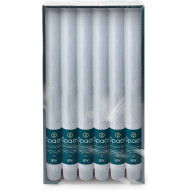 Spaas Rustiques Bougies de Dîner - 10h Durée de Combustion - Ø2,1x25cm - Bleu Clair - 12 Pièces - Nombre d'heures de combustion 10h