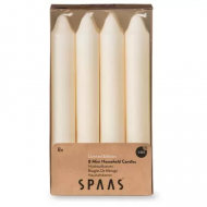 Spaas Bougies de Dîner Mini - 5h de combustion - Ø2,1x15cm - Ivoire - 8 Pièces - Nombre d'heures de combustion 5h