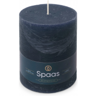 Spaas Rustique Bougie - 95h de Combustion - Ø10x13cm - Bleu Foncé - Nombre d'heures de combustion 95h