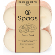 Spaas Sunset Spark Crème Bougies Parfumées - 10h de Combustion - 8 Pièces - Nombre d'heures de combustion 10h