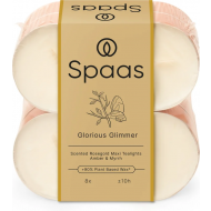 Spaas Glorius Glimmer Crème Bougies Parfumées - 10h de Combustion - 8 Pièces - Nombre d'heures de combustion 10h