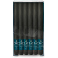 Spaas Rustiques Bougies de Dîner - 10h de Combustion - Noir - 12 Pièces - Nombre d'heures de combustion 10h