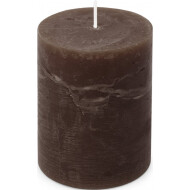 Spaas Rustique Bougie - Ø8x11cm - Brun Foncé - Nombre d'heures de combustion 65h