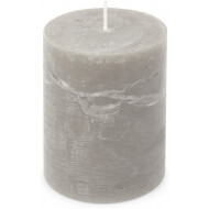 Spaas Rustique Bougie - Ø8x11cm - Gris - Nombre d'heures de combustion 65h