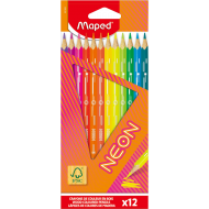 Maped Neon Crayons de Couleur - 12 pièces - Marque Maped - Type d'écriture Crayon de couleur